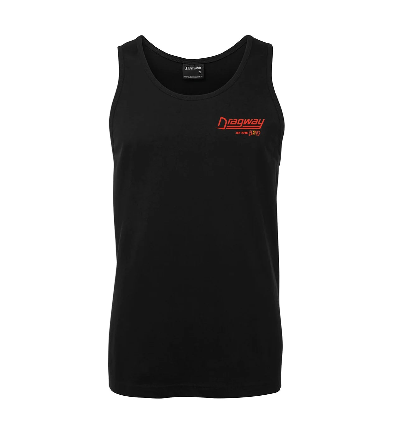 DRAGWAY - MENS SINGLET BLACK